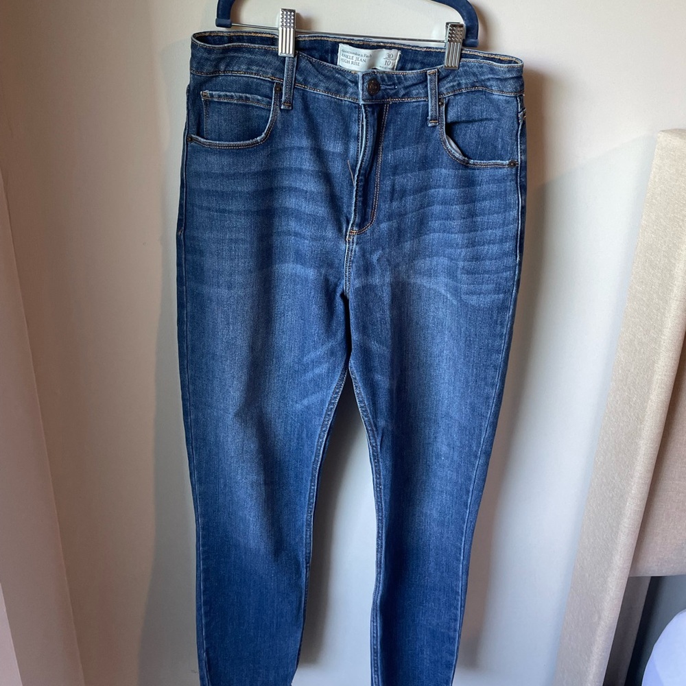 Abercrombie ankle straight high-rise jeans